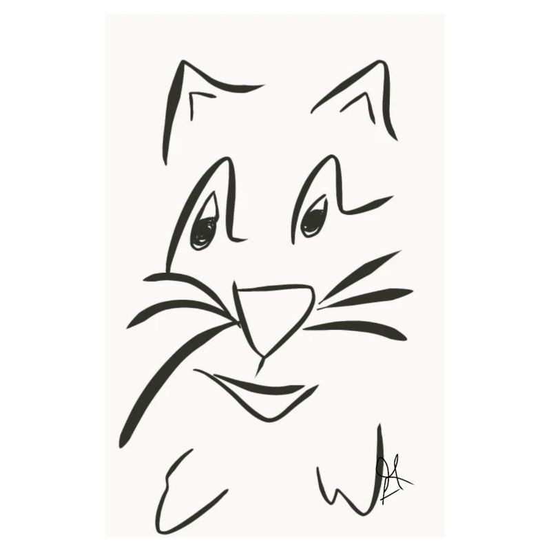 Conception de visage de chat mignon