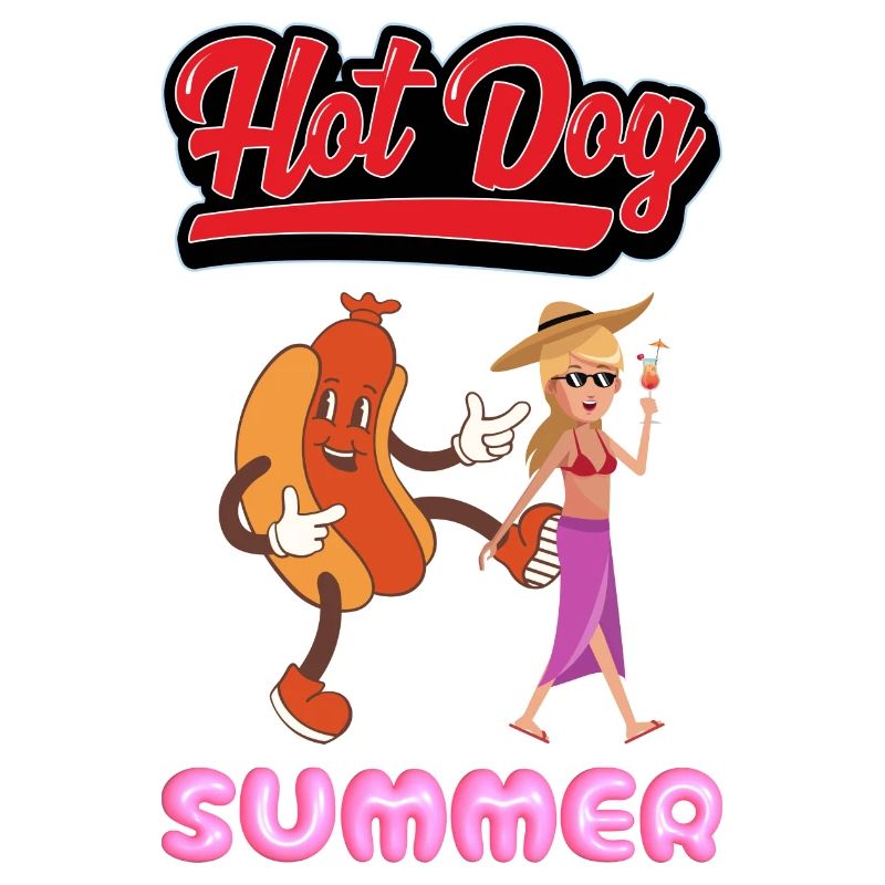 Hot Dog Sommer Mädchen