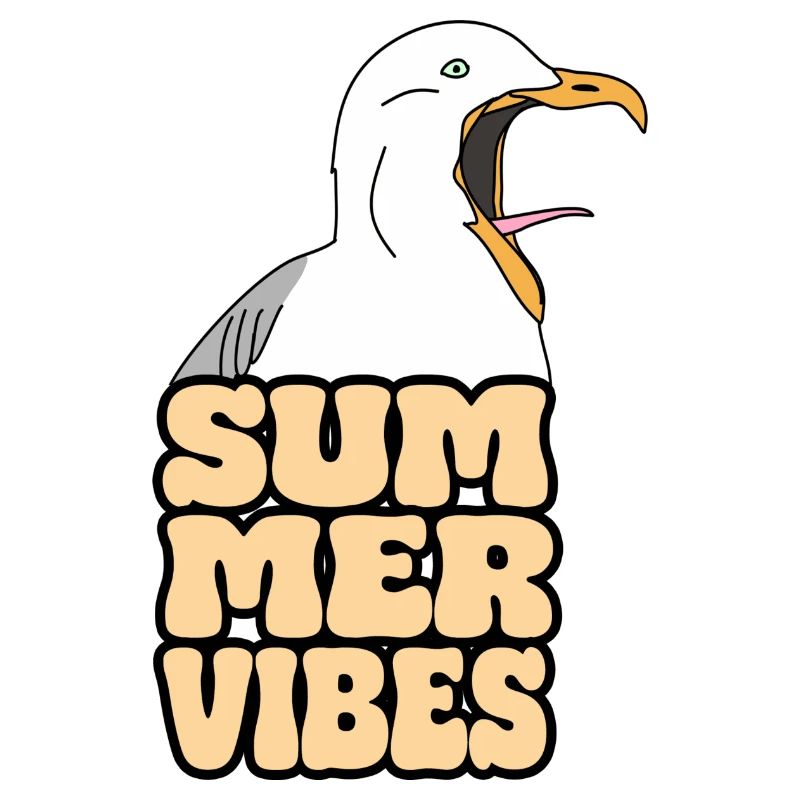 Seagull Crazy Summer Vibes