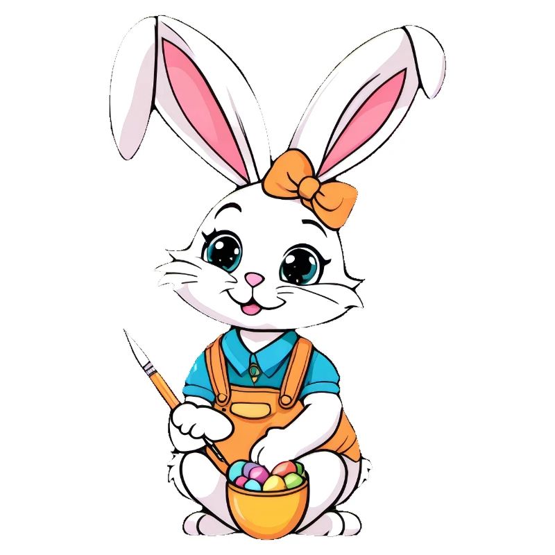 Easter bunny with Easter eggs