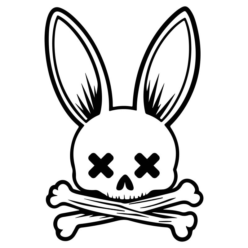 Squelette de crâne de lapin