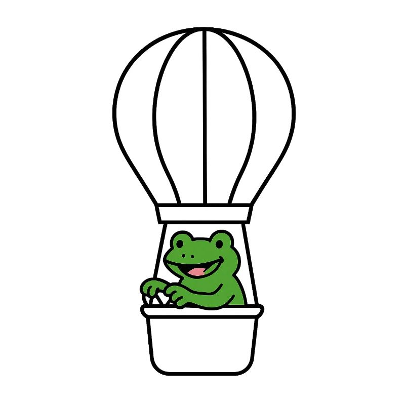 Grenouille dans un ballon