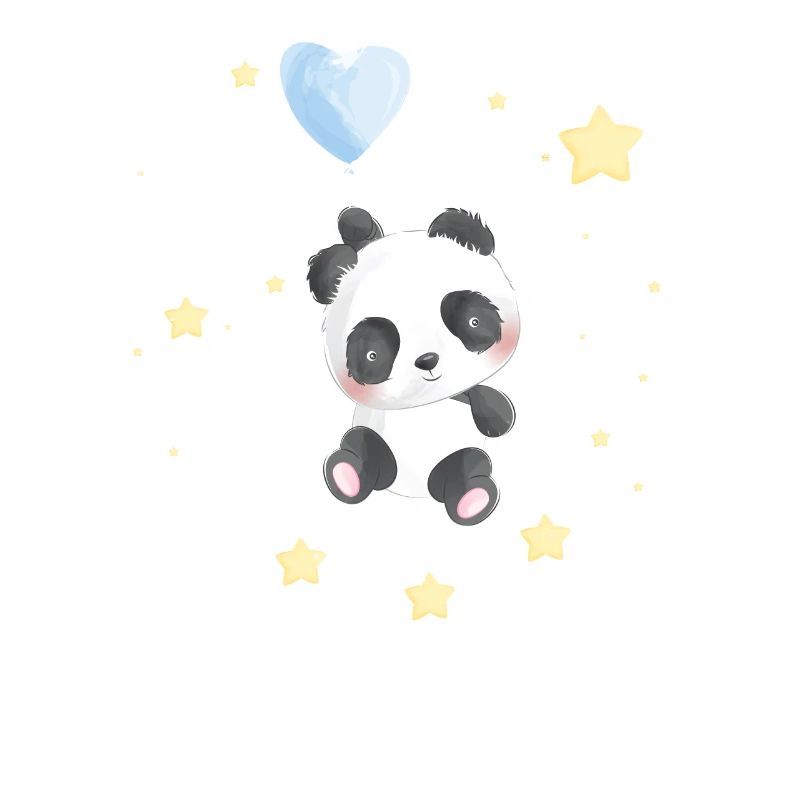 Space Panda mit Sternen