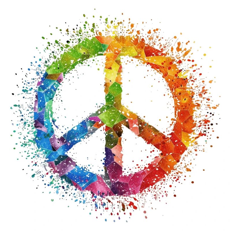 Rainbow Peace Symbol Celebration