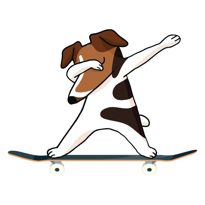 Dabbing dog skateboard