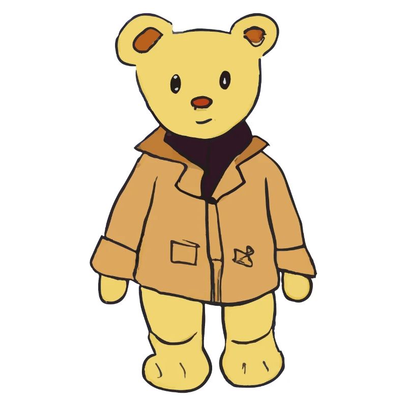 Teddy Bear with Suit Drawing Gift Idea
