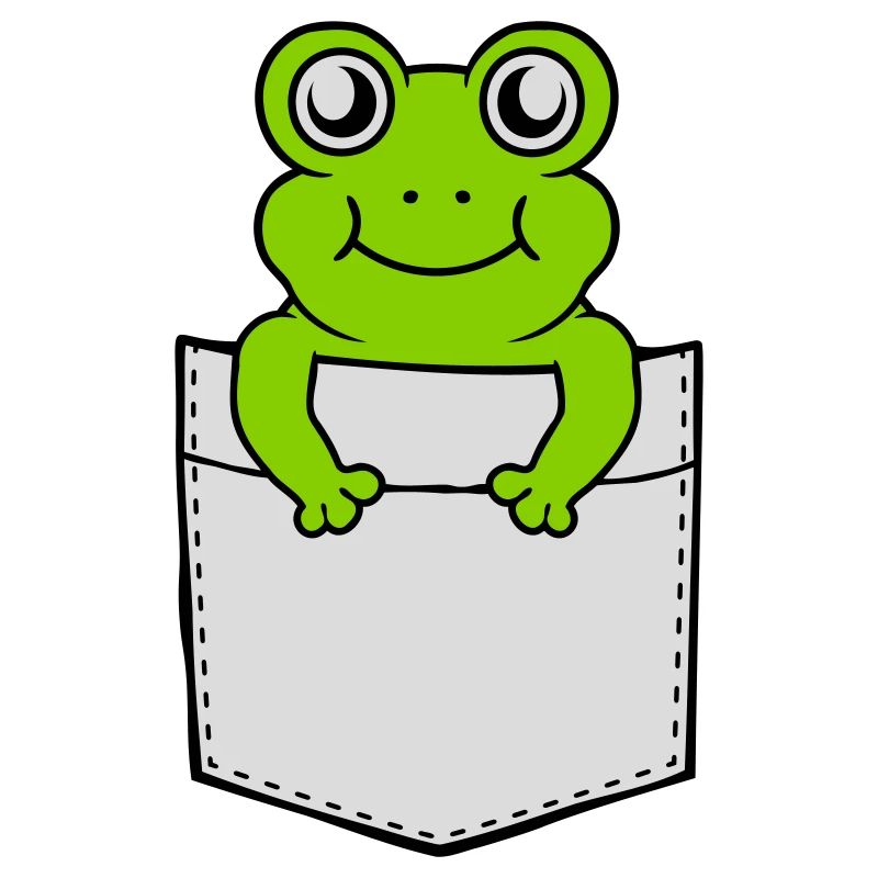 Poche de poitrine petite grenouille douce