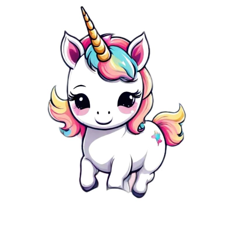 Licorne Einhorn Kawaii