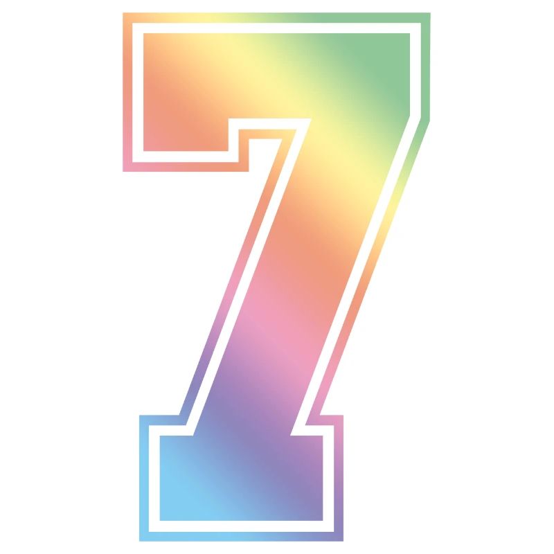 7 Numéro coloré