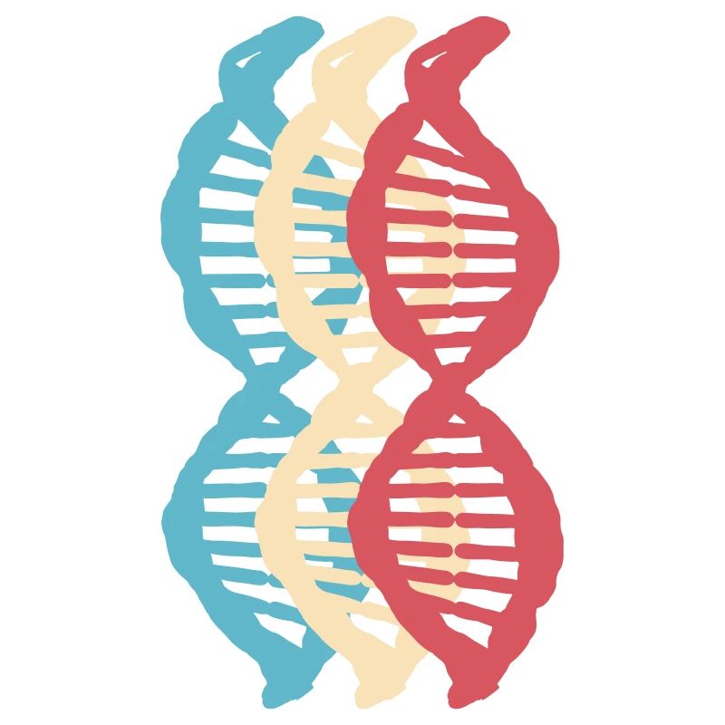 Science Biology retro DNA Genetics Vector 1