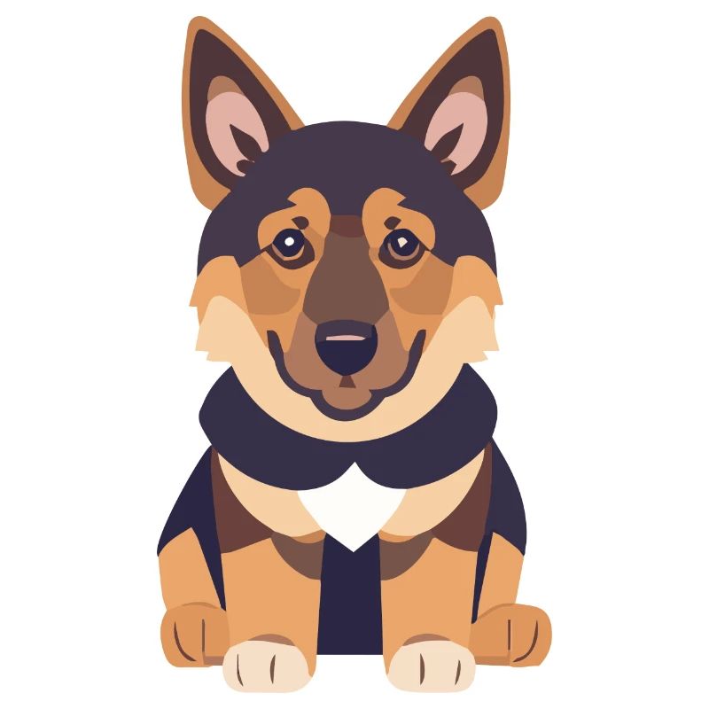 Schäferhund Welpe Sitzend