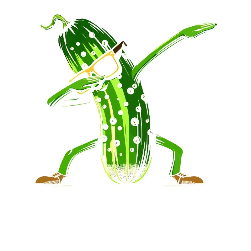 Drôle de concombre dabbing cornichon concombre amateur de concombre