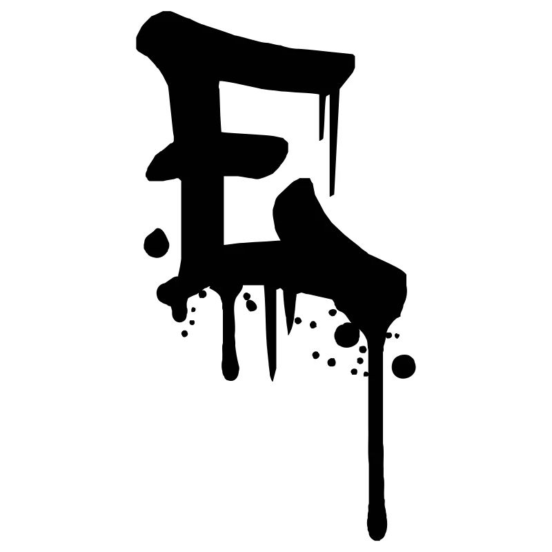 E Graffiti Tropfen Farbklex Blut Spray