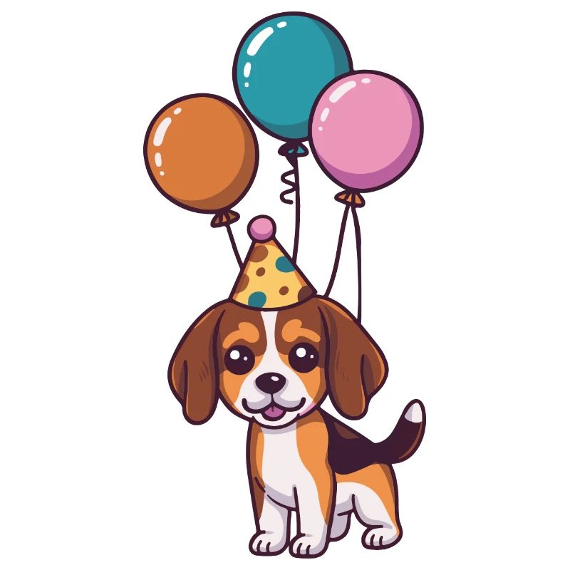 Beagle Chiens Anniversaire Bande dessinée Mignon