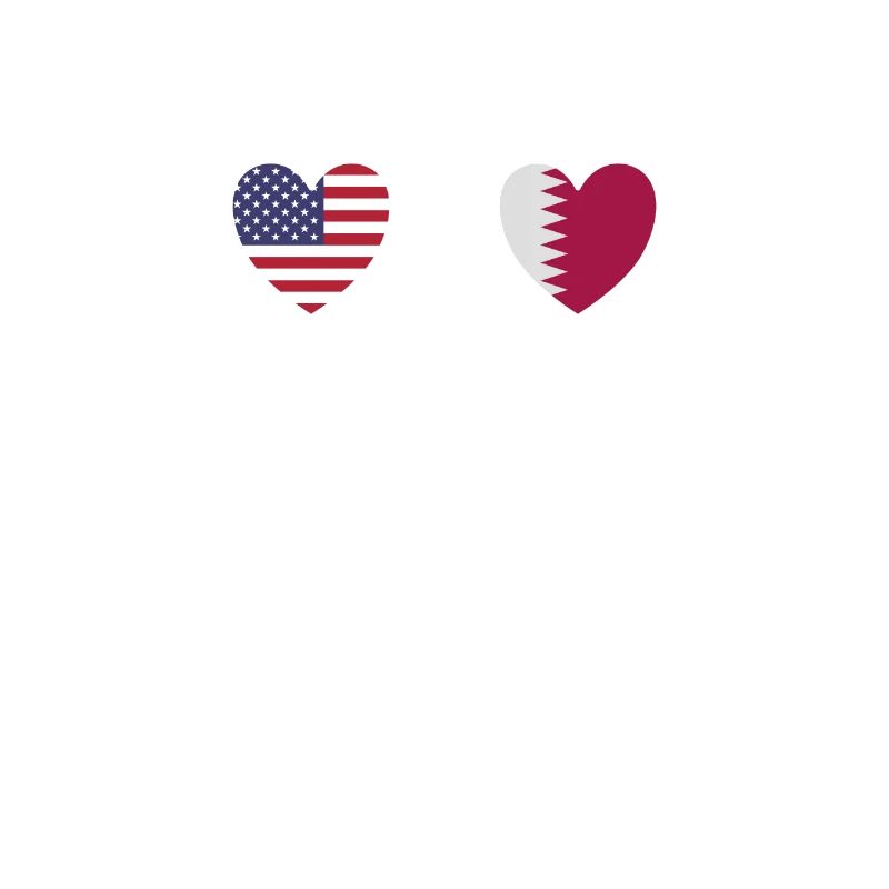 Drapeaux des États-Unis et du Qatar Drapeau qatari