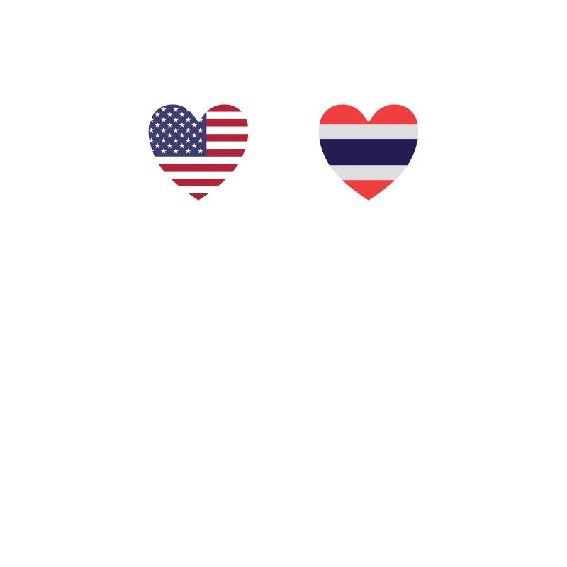 Drapeaux du drapeau thaïlandais des États-Unis et de la Thaïlande