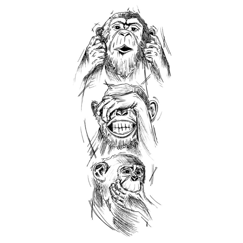 Trois singes