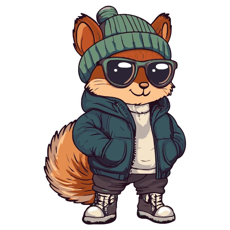 Eichhörnchen Winter Comic