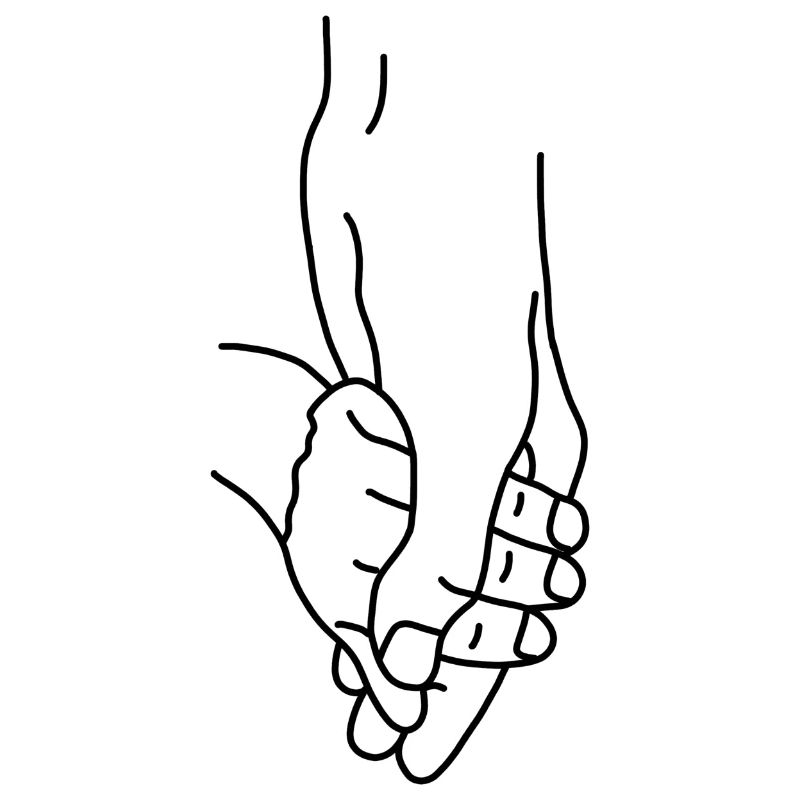 Kind Eltern Hand