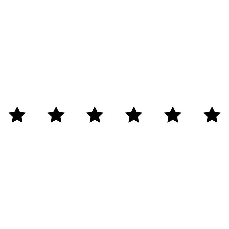 Stars / / 6 / / Star series / / row / / necklace /