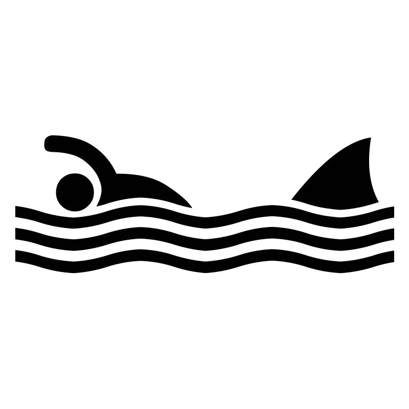 swimmer with shark - Schwimmer mit Hai