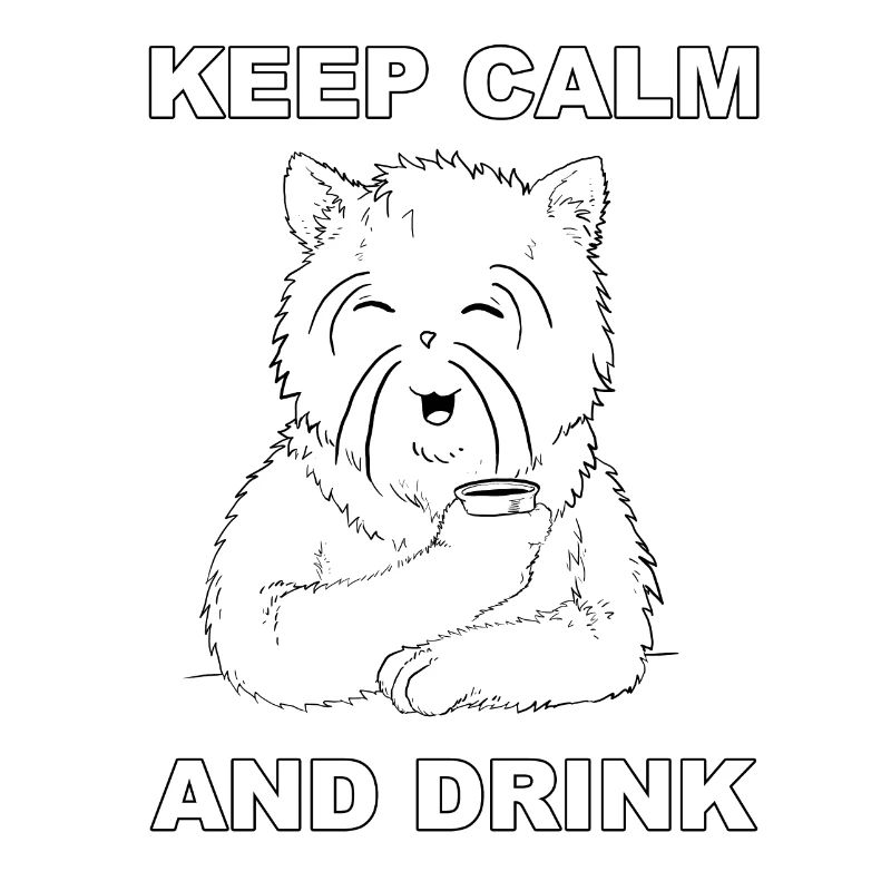 Keep Calm and Drink (fun cat design)