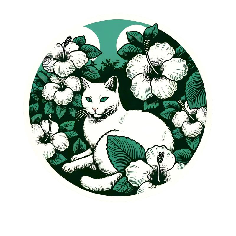 Fleurs de chat blanc