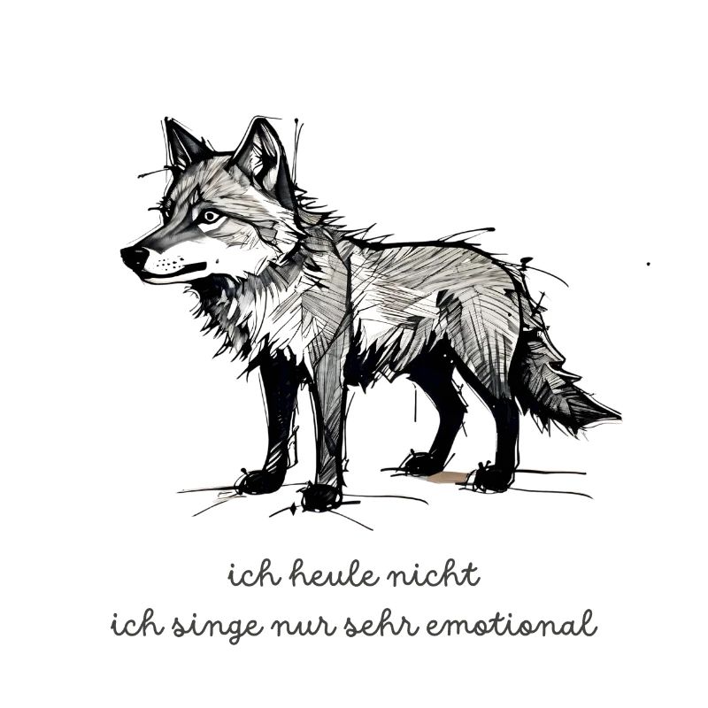 Wolf Spruch "Je ne pleure pas, je chante juste très e