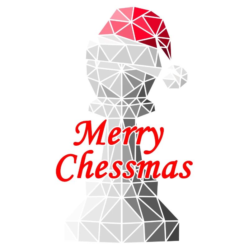 Pion d'échecs de Noël avec bonnet de Noel