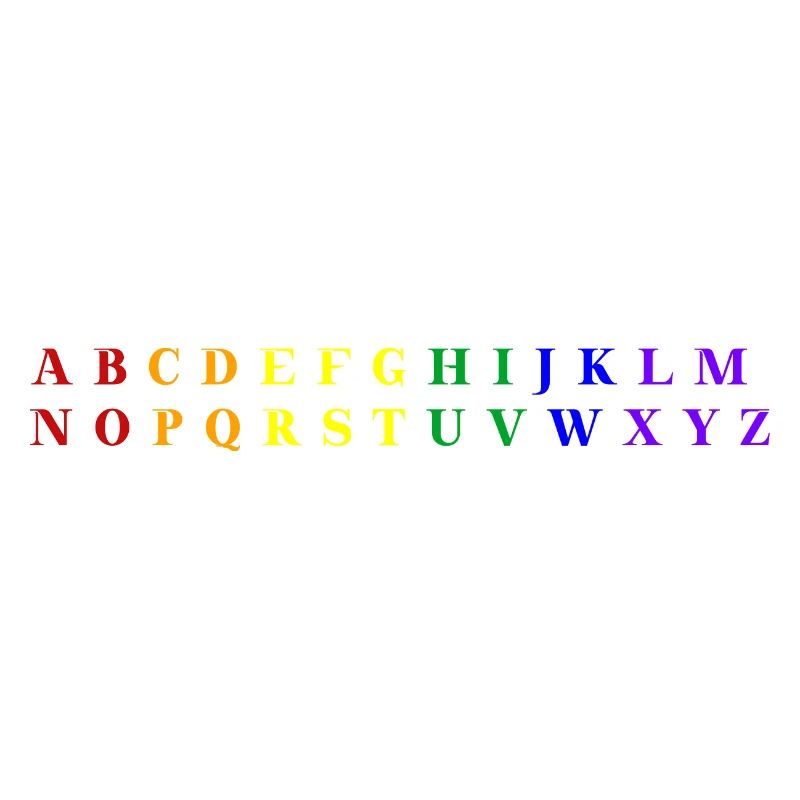 ABC Regenbogen Alphabet Geschenkidee Einschulung