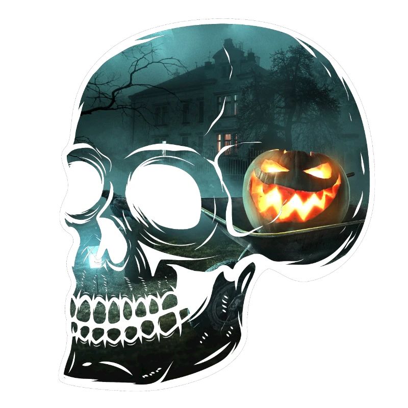 Skull terrifying vision