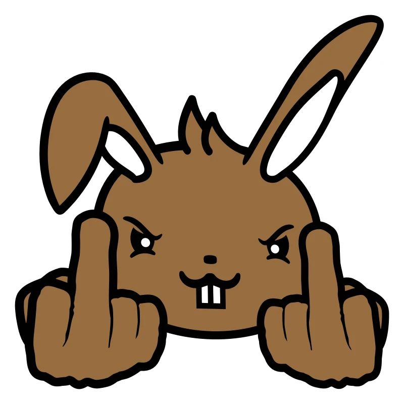 Hase Mittelfinger Zeigen Böse Frech Beleidigend