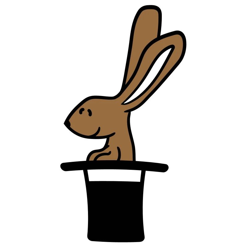Lapin Chapeau Haut de forme Sorcier Lapin Sorcier Mignon