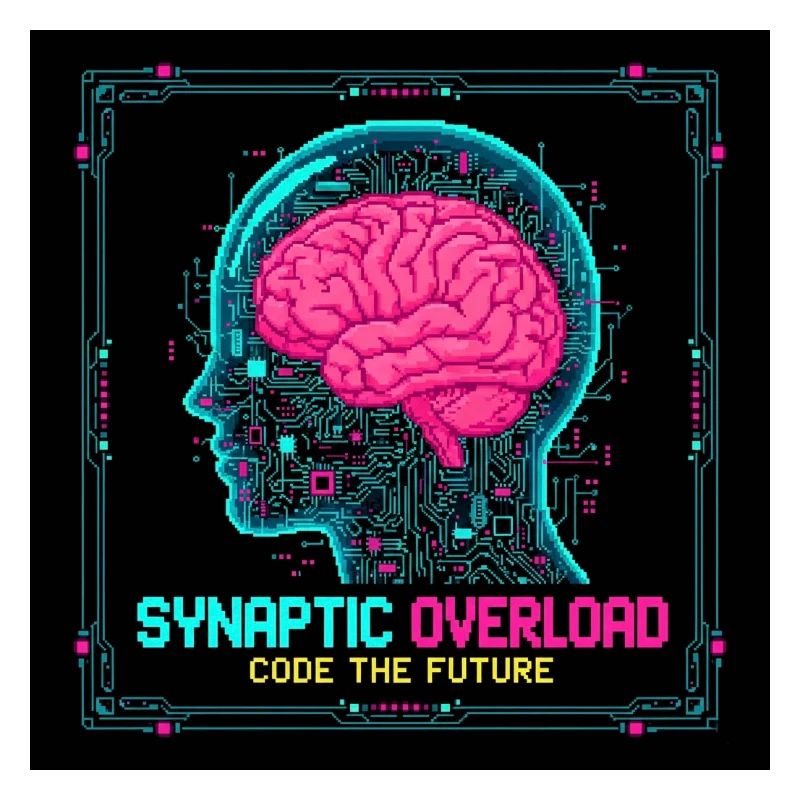 Synaptic Overload Neon Brain