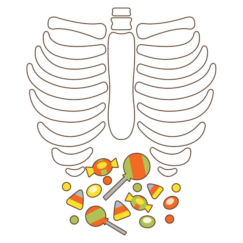 Spooky Scary Ribs Bonbons Halloween Süßes oder Saures