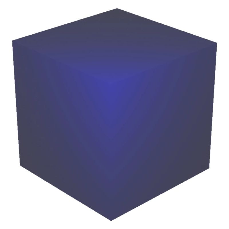 3d cube blue
