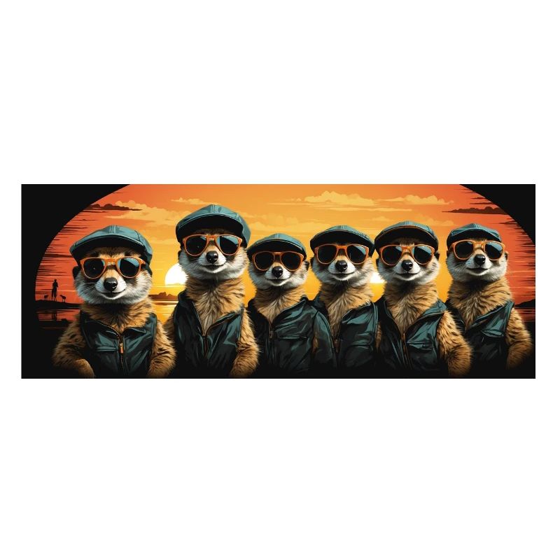 Coole Erdmännchen Erdmännchengruppe