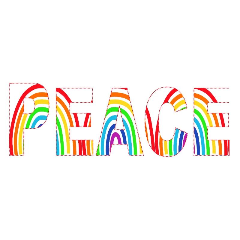 Peace bunt Regenbogen