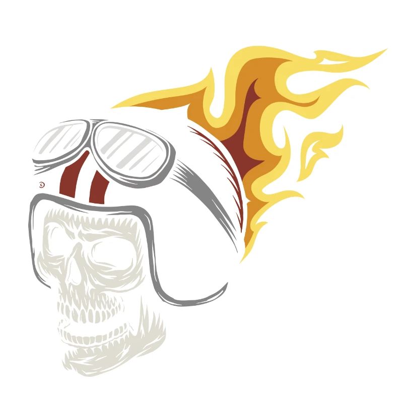 Rocker - Ghost - Fire - Skull - Biker