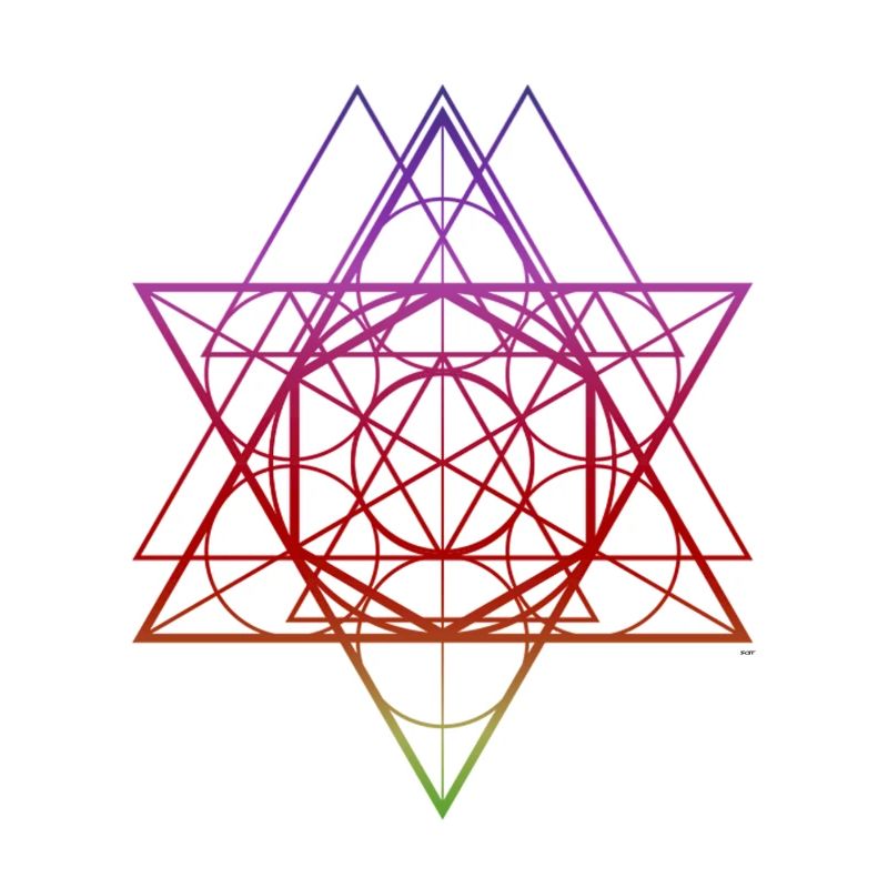 Techno Ring Pentagram Musique EDM colorée
