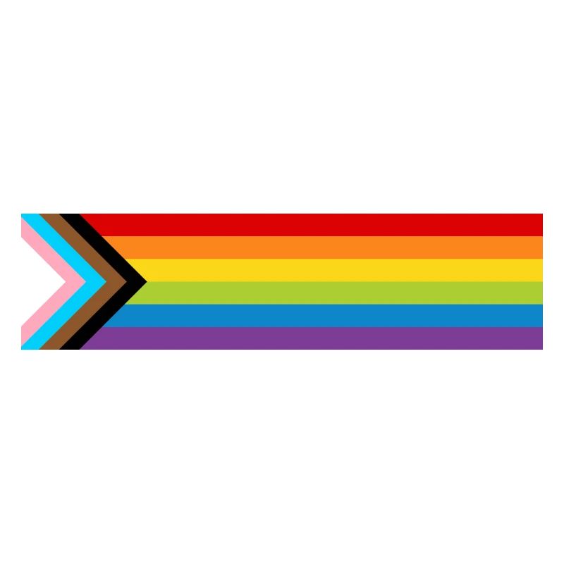 LGBTQ+ Pride Flag New Rainbow Progress Flag