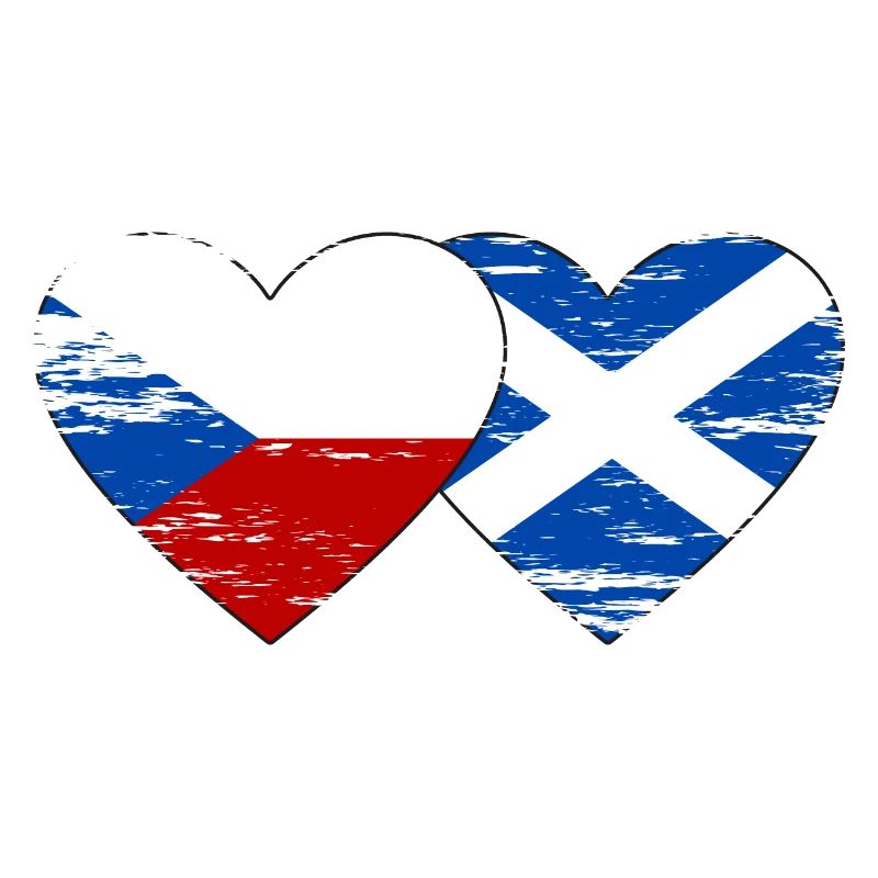 République tchèque Ecosse drapeau coeur utilisé