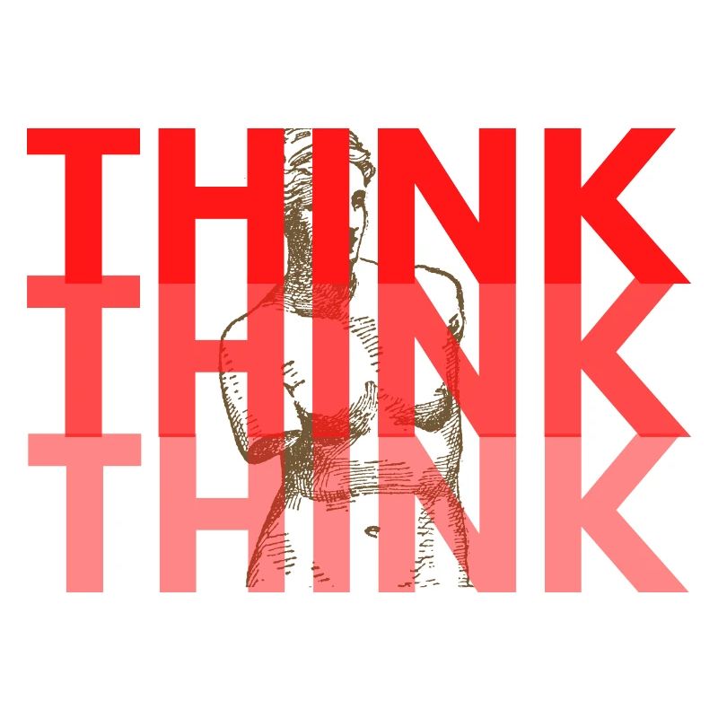 Typographie Superposée Red Think