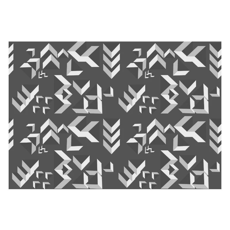 Deco pattern triangles grey-white