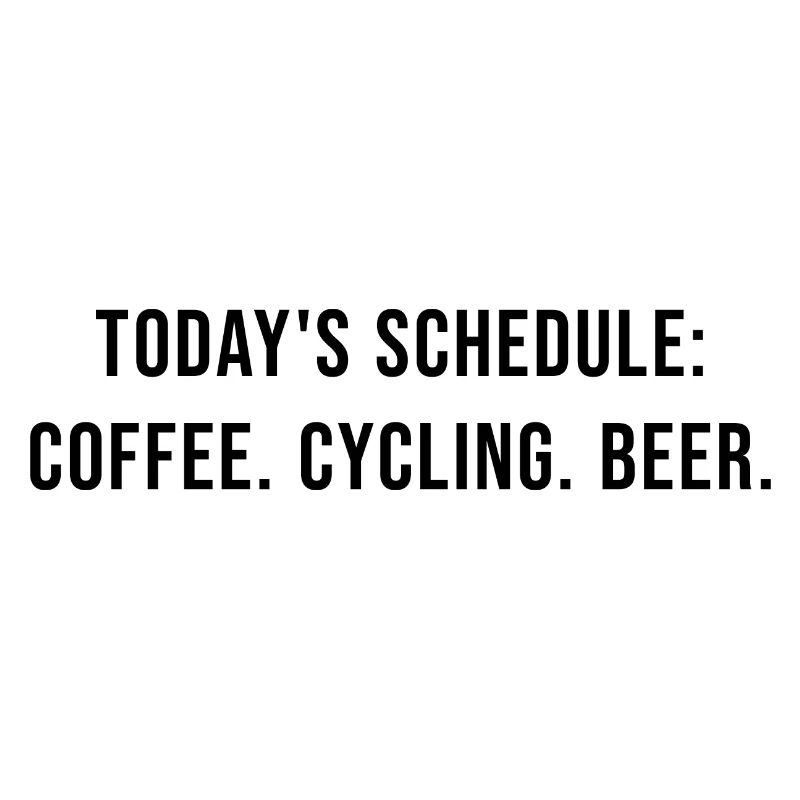 Das heutige Programm - Kaffee, Radfahren und Bier