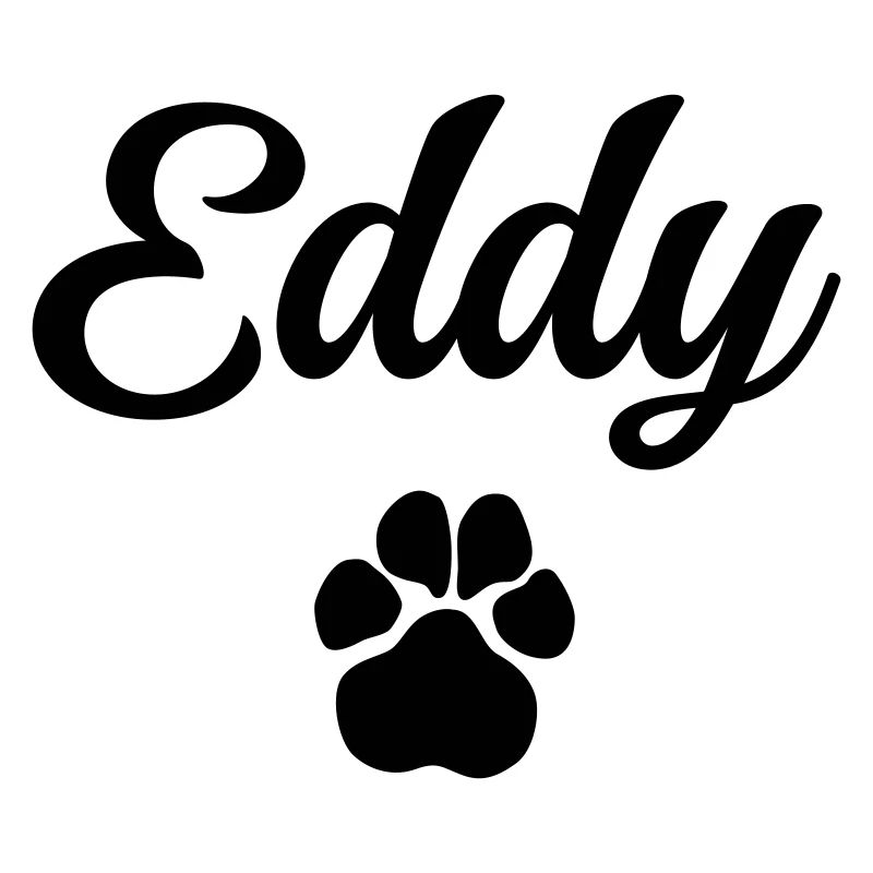 Nom du chien EDDY avec patte