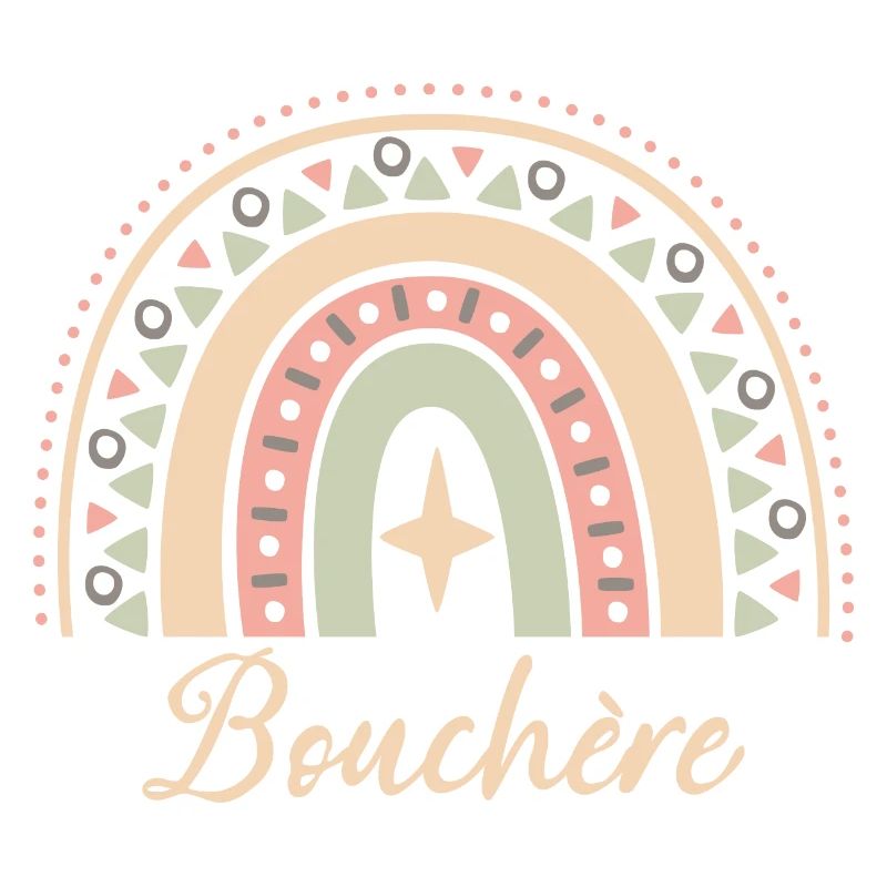Cadeau Bouchère. Boho Rainbow bouchère.