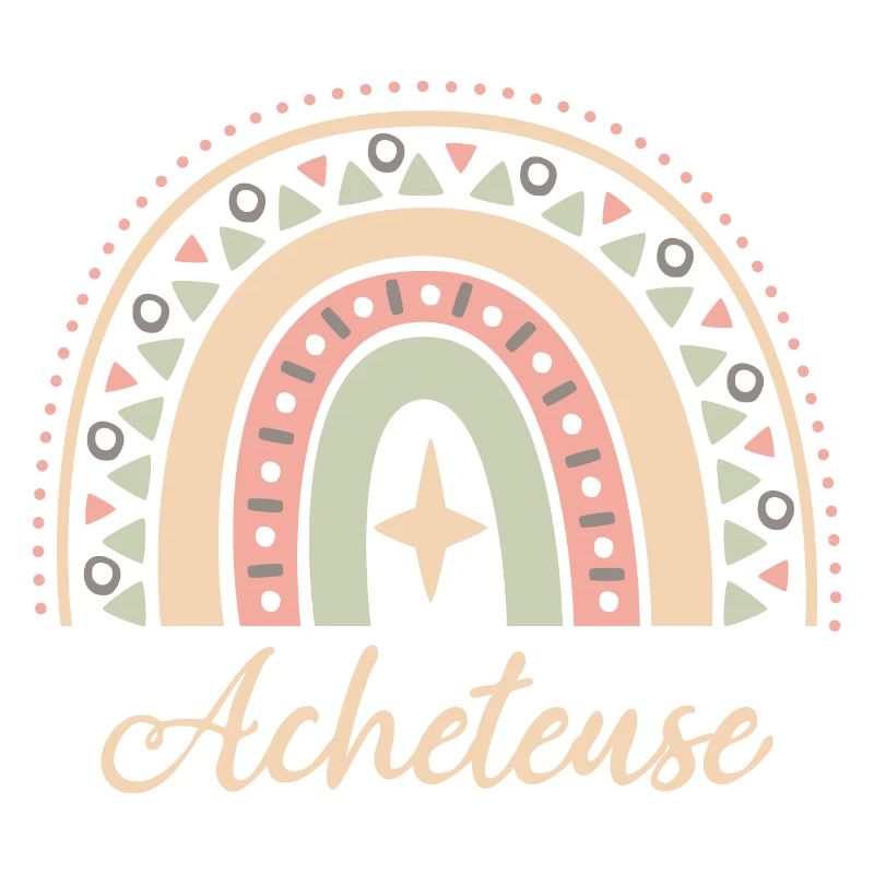 Cadeau Acheteuse. Boho Rainbow acheteuse.