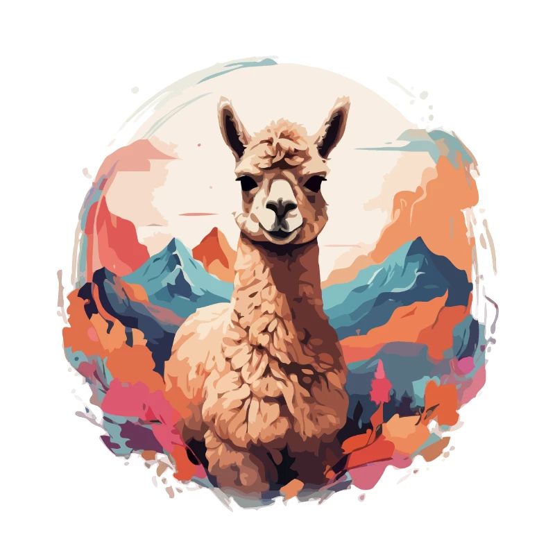 Alpaca Llama Cool magnificent background