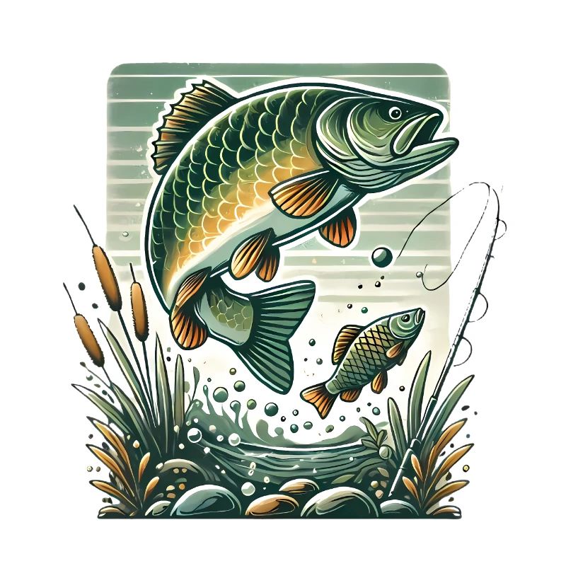 Graphique d’aventure de pêche vintage